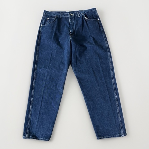 NWT 40x32 Wrangler Silver Edition Made in USA Jeans Blue Baggy Relaxed Loose Fit - Picture 1 of 6